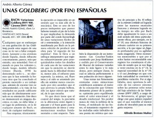 SCHERZO Variaciones Goldberg
